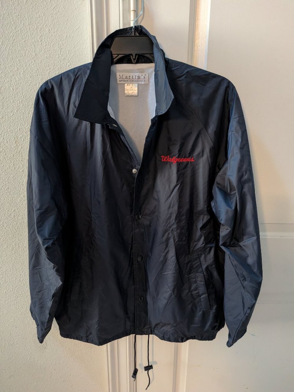 Walgreens Employee Uniform Track Jacket Button up Blue Unisex Size Large